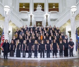 March 8, 2018 - The Jersey Shore High School Chorus, led by Choir Director Margaret Ortbal, is set to perform at the State Capitol. 03/08/18
