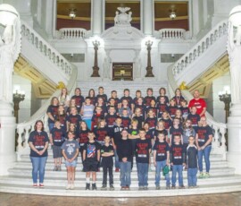 May 18, 2018 - Students and teachers representing Troy Intermediate School in Troy, Bradford County, visit the State Capitol Building. 05/18/18