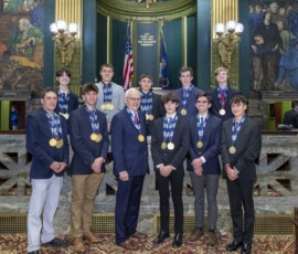 December 15, 2021 - Senator Yaw welcomed the Lewisburg High School Green Dragons Boys Cross Country Team to the state Capitol building in Harrisburg, upon winning the PIAA Class AA State Championship in Hershey in November. 12/15/21