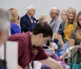 September 22, 2022 - Area seniors packed into the Community Baptist Church in Montoursville on Thursday for a health fair sponsored by state Sen. Gene Yaw (R-23) and state Rep. Joe Hamm (R-84). Dozens of vendors shared information about health care, insurance, nutrition and exercise, financial planning, government services and more. Complimentary document shredding was provided by North Central Sight Services. In addition, the Lycoming County Sheriff provided a prescription medicine return drop box for unused or expired medications. 09/22