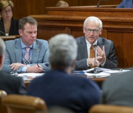 March 3, 2020 - Senator Yaw questions the presidents of the state-related universities during the Senate Appropriations hearing in Harrisburg on Tuesday. 03/03/20