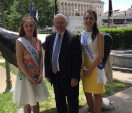 June 6, 2017 - Senator Yaw celebrates Dairy Month with the Bradford and Sullivan County Dairy Princesses. 06/06/17