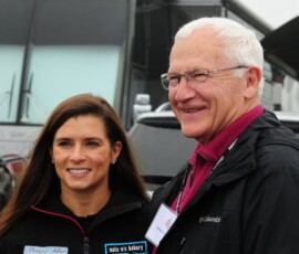 June 5, 2016 - Senator Yaw meets American professional stock car racing driver Danica Patrick during the Sprint Cup Pocono Race. 06/05/16