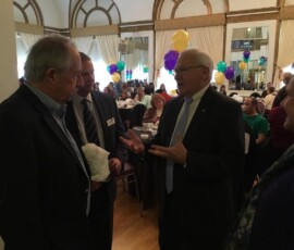 February 19, 2016 - Senator Yaw joins staff of the Central Pennsylvania Food Bank for its 10th annual “Soup and a Bowl” in downtown Williamsport where funds raised help feed the hungry throughout the region. 02/19/16