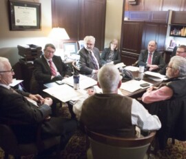 January 25, 2019 - Sen. Yaw joins members of the Pennsylvania delegation’s Chesapeake Bay Commission during a recent meeting in Harrisburg. 01/25/19