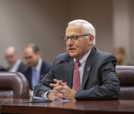 January 29, 2019 - Senator Yaw addresses the Senate State Government Committee on Tuesday at the State Capitol.  The Committee considered and unanimously approved Senate Bill 9, legislation to name the Eastern Hellbender as the official “State Amphibian.” 01/29/19