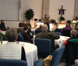 March 9, 2019 - Senator Yaw addresses the crowd Saturday during the Oasis of Hope human trafficking seminar in Montoursville. 03/09/19