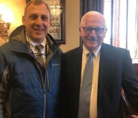 January 15, 2019 - Eric Hussar, 5th District Commissioner for the Fish and Boat Commission, stopped by Sen. Yaw’s Office this week to discuss a number of state-related issues. 01/15/19