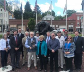 May 16, 2019 - Sen. Yaw stands with members of the Bradford County Veteran’s Memorial Park Association, as well as elected officials, Thursday in Towanda to pay tribute to Bradford County service men and women. 05/16/19