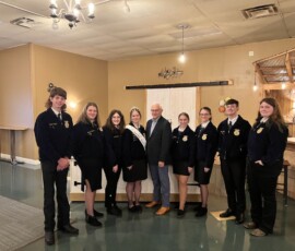 September 16, 2022 - FFA students from Mifflinburg, Montgomery and Montoursville High Schools participated in Senator Yaw’s annual agriculture meeting at the Silver Moon Banquet facility on Friday in Lewisburg. 09/16
