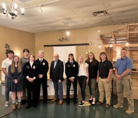 September 16, 2022 - FFA students from Mifflinburg, Montgomery and Montoursville High Schools participated in Senator Yaw’s annual agriculture meeting at the Silver Moon Banquet facility on Friday in Lewisburg. 09/16