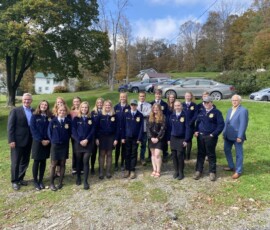 October 7, 2021 - Senator Yaw and PA Secretary of Agriculture Russell Redding join students from Athens H.S. and Northeast Bradford H.S. during Senator Yaw & Senator Lisa Baker’s “Breakfast Meeting on Agriculture” in Montrose. 10/07/21