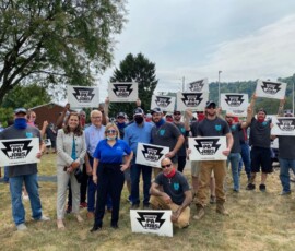 August 26, 2020 - Senator Yaw joins Senator Bartolotta, Senator Kim Ward and Senator Pittman, along with many PA Power Alliance / Boilermaker union members during an anti-RGGI rally at the Cheswick Power Generating Station in Allegheny County on Wednesday. 08/26/20