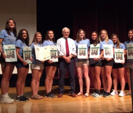 August 9, 2021 - Senator Yaw celebrated the 2020-2021 Loyalsock Township School District State Champions during an event at the school on Monday. The teams honored included the Girls Golf team; Girls basketball - District Champions; Boys basketball - District Champions and State Champions; Girls softball - District Champions; Boys baseball - District Champions; Track and Field - Idris Ali, State Champion and 3rd place (long and triple jump); Sofia Gardner - long jump and the Relay team - 3rd place. 08/09/21