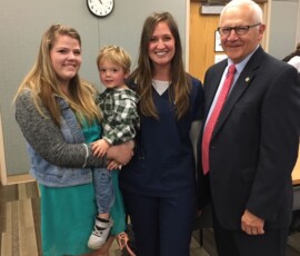 April 11, 2019 - Senator Yaw participates in a roundtable discussion with the Pennsylvania Partnerships for Children - Childhood Begins at Home Coalition – to learn more about evidence-based home visiting programs. 04/11/19