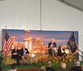 October 27, 2016 - Senator Yaw joined officials from across Pennsylvania and Panda Power Funds today in commissioning the nation’s first power plant designed to take advantage of abundant U.S. natural gas reserves discovered in the Marcellus Shale. Access to the region’s low-cost natural gas is expected to provide the 829 megawatt Panda “Liberty” generating station with a significant operating cost advantage. The combined-cycle facility will provide power for up to one million homes and is located in Bradford County 10/27/16
