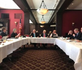 April 4, 2018 - Senator Yaw and Center for Rural Pennsylvania Board Members hold a regular meeting of the Center to review and approve 2019 research topics. 04/04/18