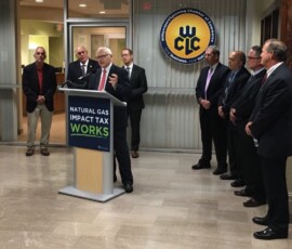 May 30, 2019 - Sen. Yaw joins the Marcellus Shale Coalition, Williamsport/Lycoming Chamber of Commerce and other regional leaders to discuss benefits of the natural gas impact tax on Thursday. 05/30/19