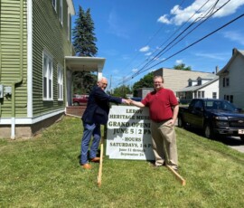 June 5, 2022 - Senator Yaw pictured with Matt Carl, curator and founder of the LeRoy Heritage Museum, during the grand opening and ribbon cutting in Bradford County. 06/05