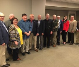 April 19, 2018 - Sen. Yaw, members of Lycoming County's Conservation District, the Pennsylvania Association of Conservation Districts and Lycoming County's legislative delegation attend a legislative briefing at the Genetti Hotel in Williamsport. 04/19/18