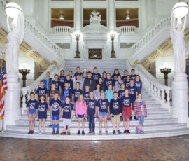 May 23, 2018 - Students and teachers representing Ward L. Myers Elementary School, Muncy School District, visit the State Capitol Building. 05/23/18