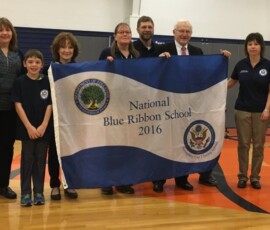 January 20, 2017 - Senator Yaw participates in a recognition ceremony for Mifflinburg Area Intermediate as a National Blue Ribbon School. 01/20/17