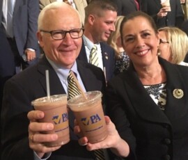 June 20, 2019 - Sen. Yaw and Sen. Lisa Baker celebrate Pennsylvania agriculture during a press conference to highlight the PA Farm Bill. 06/20/19