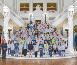 May 3, 2016 - Fourth grade students from Myers Elementary School in Muncy visited the State Capitol Building during their trip to Harrisburg. 05/03/16