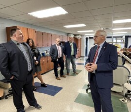 April 8, 2022 - Senator Yaw tours the Northern Tier Career Center in Towanda. 04/08