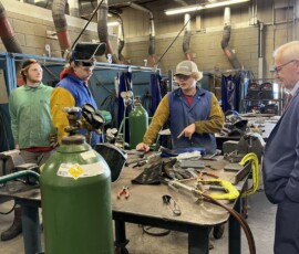 April 8, 2022 - Senator Yaw tours the Northern Tier Career Center in Towanda. 04/08