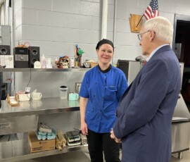April 8, 2022 - Senator Yaw tours the Northern Tier Career Center in Towanda. 04/08