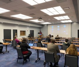 October 28, 2020 - Sen. Gene Yaw (R-23) on Wednesday spoke with Student Government Association (SGA) leaders on the campus of the Pennsylvania College of Technology in Williamsport on the importance of voting and civic engagement. 10/28/20