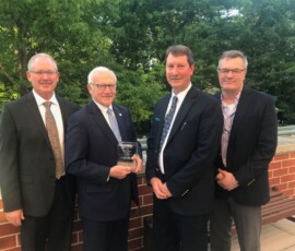June 3, 2019 - Sen. Gene Yaw was honored with the 2019 “Public Official of the Year” Award by the Pennsylvania Water Environment Association (PWEA) during its annual award ceremony Monday night in State College. 06/03/19