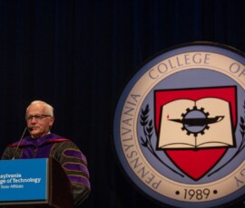 May 17, 2019 - Sen. Yaw, in his capacity as chairman of the Penn College board of directors, authorizes the conferral of degrees at Friday’s commencement proceedings. 05/17/19