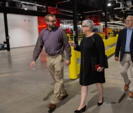 September 5, 2019 - Senator Yaw joins Pennsylvania House Majority Leader Bryan Cutler today during a visit to the Pennsylvania College of Technology Campus in Williamsport.  The visit showcased a number of important programs at the College including welding and metal fabrication, advanced manufacturing, automotive restoration, culinary arts and hospitality, plastics and polymer engineering, and several majors in the School of Nursing & Health Sciences. 09/05/19