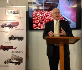 May 2, 2017 - Sen. Gene Yaw speaks during the Small Business Person of the Year Award Ceremony Honoring Pik Rite Inc’s Founder and CEO Elvin Stoltzfus. 05/02/17