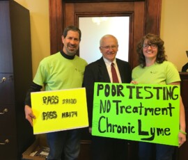 May 9, 2017 - Sen. Yaw met with Lyme Disease advocates, Jack Ryan and Jean Ann Redman of Bradford County, at the State Capitol on Tuesday. 05/09/17