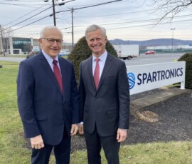 January 5, 2022 - Sen. Yaw pictured with Paul Fraipont, Spartronics President and Chief Executive Officer, at their Williamsport location. 01/05
