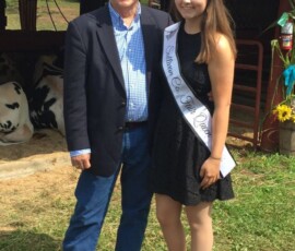 August 31, 2017 - Senator Yaw pictured with the 2017 Sullivan County Fair Queen, Elizabeth Fluck, during the 166th Annual Sullivan County Fair in Forksville. 08/31/17