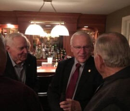 March 2, 2016 - Senator Yaw visits with members of the Sullivan County Lions Club in Eagles Mere during their dinner reception. 03/02/16