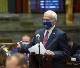 January 5, 2021 - Sen. Gene Yaw (R-23) was sworn into his fourth term during a ceremony at the State Capitol on Tuesday. 01/05/21