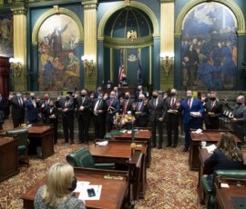 January 5, 2021 - Sen. Gene Yaw (R-23) was sworn into his fourth term during a ceremony at the State Capitol on Tuesday. 01/05/21