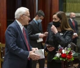 January 5, 2021 - Sen. Gene Yaw (R-23) was sworn into his fourth term during a ceremony at the State Capitol on Tuesday. 01/05/21