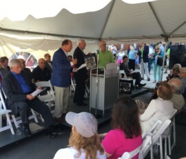 August 26, 2016 - Senator Yaw participated in the official dedication and grand opening celebration of Trade & Transit Centre II and Mid-Town Landing in Williamsport. 08/26/16