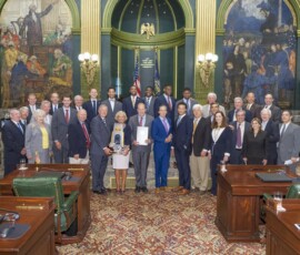 June 8, 2016 - Senator Yaw joined with his Senate colleagues to recognize the Villanova Wildcats, 2016 NCAA Men's Basketball National Champions. 06/08/16