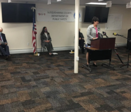 May 11 , 2020 - Senator Yaw joins Susquehanna County officials in asking Governor Tom Wolf to be more transparent and open the county for area businesses and residents. (Photo by WBRE Reporter Cody Butler) 05/11/20