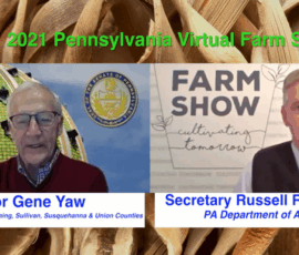 January 15, 2021 - In an exclusive interview with Senator Yaw, PA Agriculture Secretary Russell Redding discusses the 2021 Farm Show and agriculture initiatives before the state legislature. 01/15/21