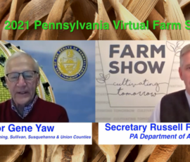 January 15, 2021 - In an exclusive interview with Senator Yaw, PA Agriculture Secretary Russell Redding discusses the 2021 Farm Show and agriculture initiatives before the state legislature. 01/15/21