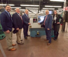 November 14, 2019 - Senator Yaw joins PA House Speaker Mike Turzai, and other state legislators who visited Penn College, for a tour of several academic laboratories in the School of Industrial, Engineering & Computing Technologies.  Photo courtesy of Cindy Davis Meixel, Writer/Photo Editor, Penn College. 11/14/19