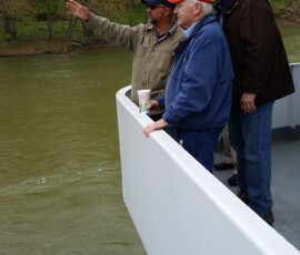 April 27, 2015 - Members of the state Senate Coal Caucus convened in Greene County this week to learn first-hand about the operation of an industry responsible for a $4.5 billion dollar economic impact to the Commonwealth. The visit included a tour of an active underground longwall mining section; a railroad coal loading center and a coal barge facility. 04/27/15
